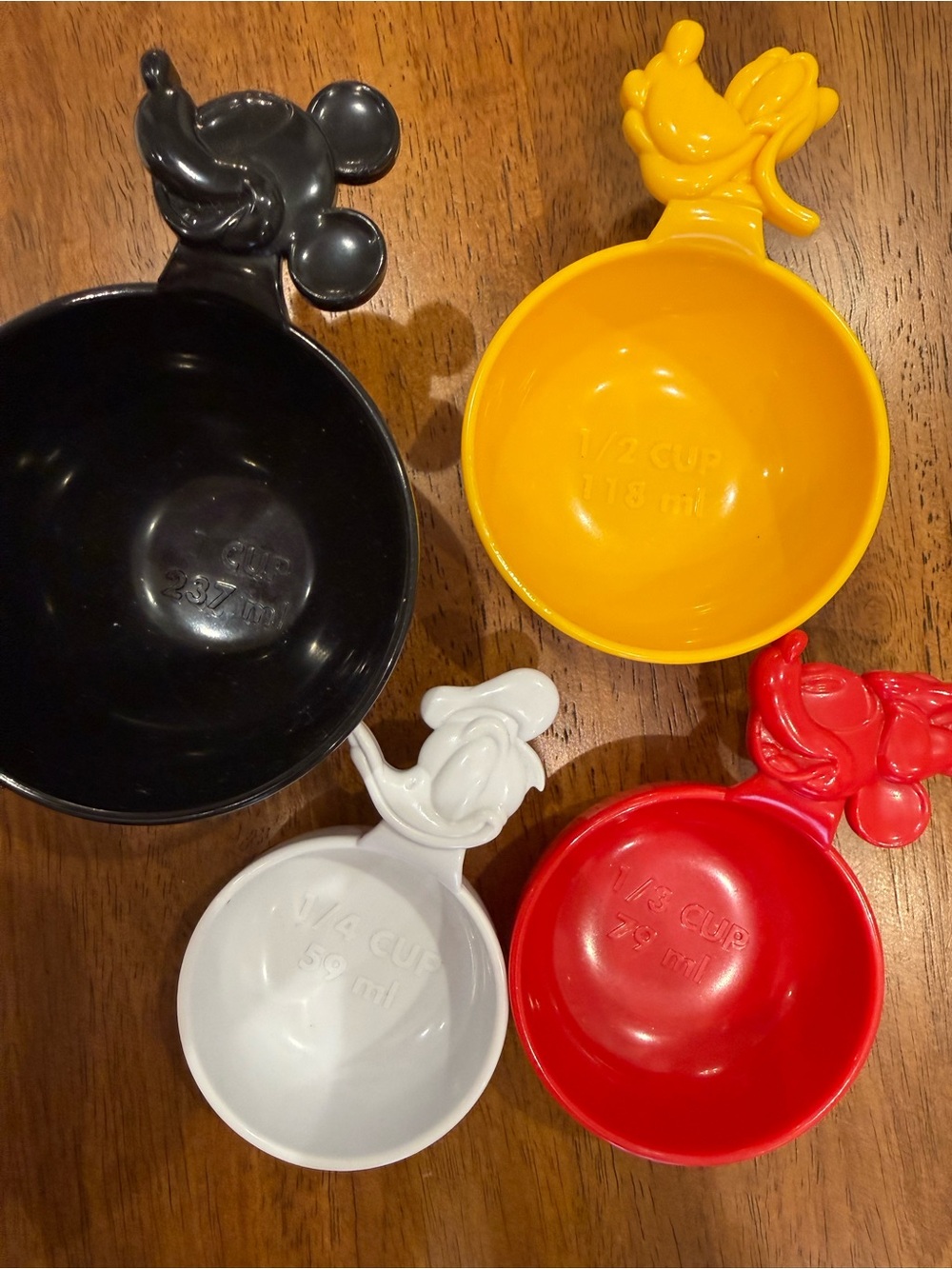 Disney Mickey & Friends Measuring Cups - Black, Yellow, White, Red